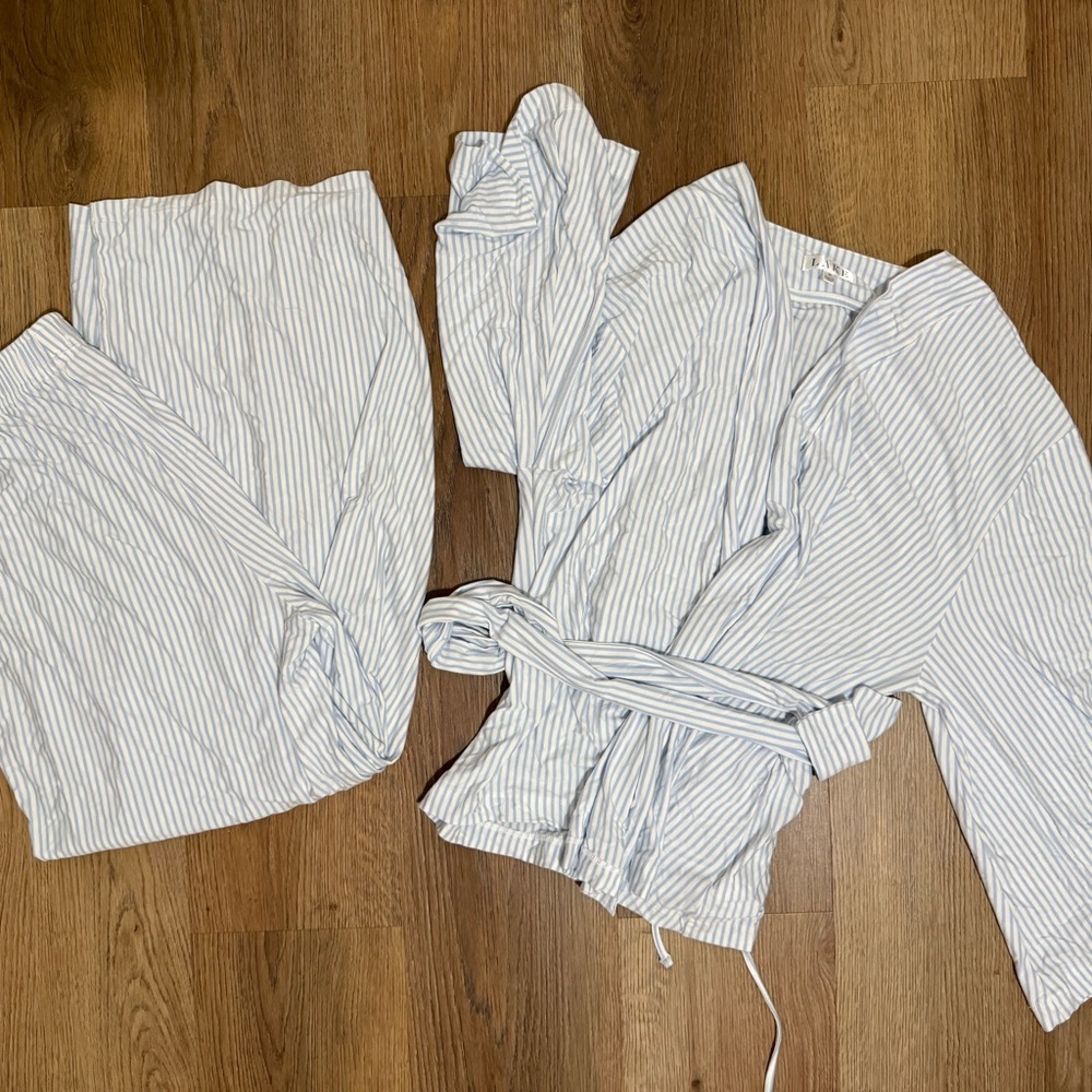 Striped Blue Pajama Set